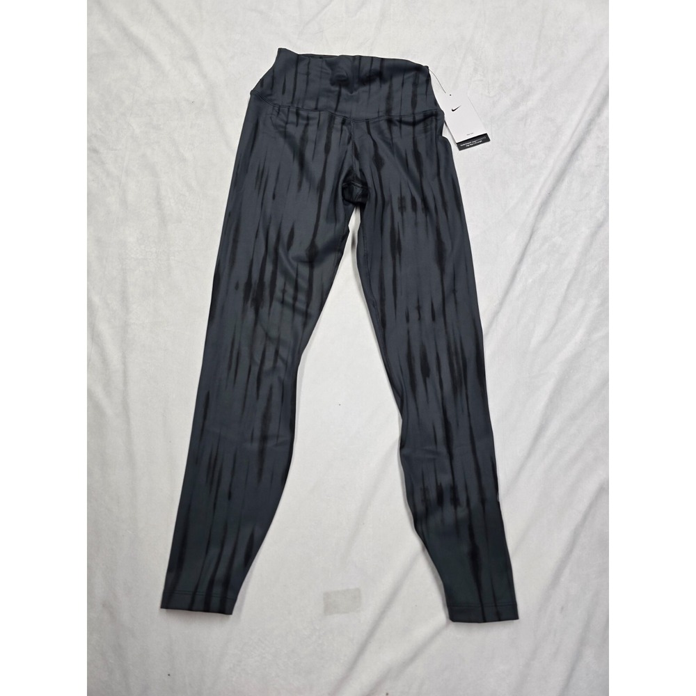 Nike One Women Iron Grey Printed High Waist 7/8 Ankle Leggings Size S FZ7272-060
